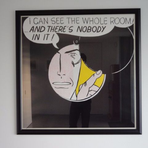 'I can see the whole room' Roy Lichtenstein (print op paper, signed in pencil by artist), purchased 2003, 4k Gallery, Florida